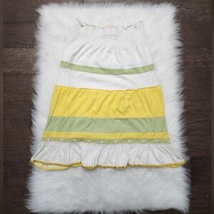 Billabong Retro Boho Midi Skirt - Y2K Style - Embroidered Tiered Smocked Small